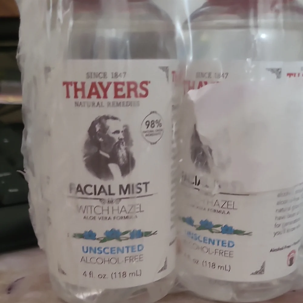 Thayers Unscented Witch Hazel Facial Mist - 4 oz Each- Pack of 3 - ALCOHOL FREE
